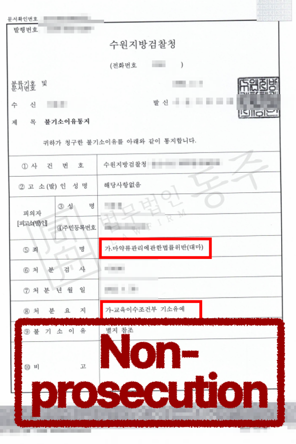 대마초 흡연 적발, 초범 외국인 변호사 선임? 기소유예로 마무리된 실제 사례를 설명하기 위한 이미지