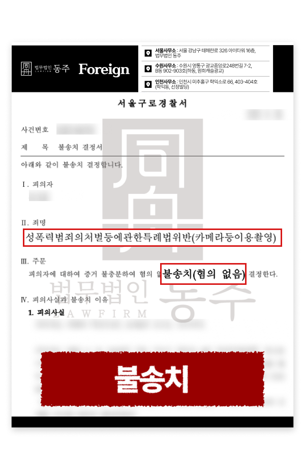 여자친구몰카 고소 혐의없음 불송치