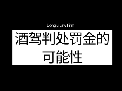 음주운전 벌금 가능성 酒驾判处罚金的可能性